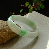 Zheru Jewelry Natural Myanmar Jade Two-Color Bracelet 54-62mm