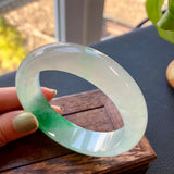 Zheru Jewelry Natural Myanmar Jade Ice Light 54mm-64mm Two-Color Bracelet