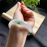 Zheru Jewelry Natural Myanmar Jadeite 54-64mm Flower Bracelet