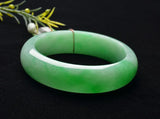 Zheru Jewelry Natural Myanmar Jadeite 54-64mm Green Bracelet Princess