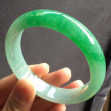 Zheru Jewelry Natural Myanmar Jadeite 54-64mm Green Bracelet Princess Jewelry