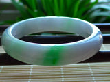 Zheru Jewelry Natural Myanmar Jadeite 54-64mm Two-Tone Bracelet