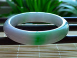 Zheru Jewelry Natural Myanmar Jadeite 54-64mm Two-Tone Bracelet