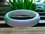 Zheru Jewelry Natural Myanmar Jadeite 54-64mm Two-Tone Bracelet