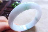 Zheru Jewelry Natural Myanmar Jadeite 54-64mm Light Purple Two-Color Bracelet