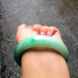 Zheru Jewelry Myanmar Jadeite Two-Color Bracelet Princess Jewelry