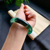 Zheru Jewelry Natural Myanmar Jadeite 54-64mm Two-Color Bracelet