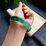Zheru Jewelry Natural Myanmar Jadeite 54-64mm Two-Color Bracelet