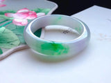 Zheru Jewelry Natural Myanmar Jadeite 54mm-64mm Spring Princess Bracelet