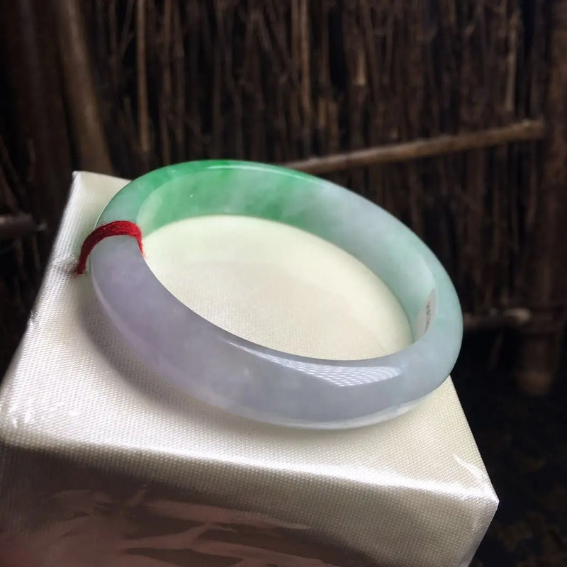Zheru Jewelry Natural Myanmar Jadeite 54mm-64mm Spring Princess Bracelet