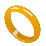 Zheru Natural Agate Chalcedony Yellow Bracelet 54-64mm Princess Jewelry
