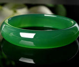 Zheru Natural Agate Chalcedony Ice Green 54-64mm Bracelet Princess Jewelry