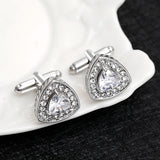 Triangle Zircon Crystal Cufflinks for Women