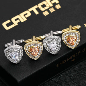 Triangle Zircon Crystal Cufflinks for Women