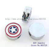100pcs Zinc Alloy Slide Charms Internal Dia. 8mm for Pet Collar Key Chains