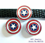 100pcs Zinc Alloy Slide Charms Internal Dia. 8mm for Pet Collar Key Chains