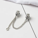 Zinc Alloy Safety Chain Beads Leaf for Bracelets Charm DIY Findings