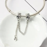Zinc Alloy Safety Chain Beads Leaf for Bracelets Charm DIY Findings