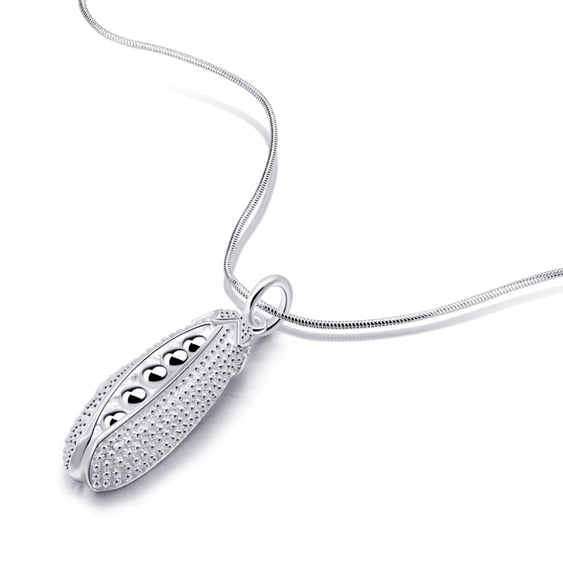 925 Silver Rich Bean Necklace Peanut Pendant Jewelry for Wife Pregnant Women