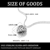 Hollowed Heart Necklace 925 Sterling Silver Sweet Lady Jewelry