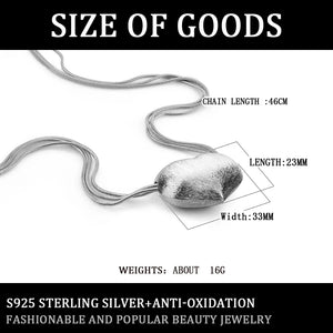 S925 Silver Multi-layer Snake Bone Chain Necklace for Women