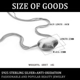 S925 Silver Multi-layer Snake Bone Chain Necklace for Women