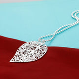 Ziqiudie Leaf Necklace Women's Net Red Collarbone Chain