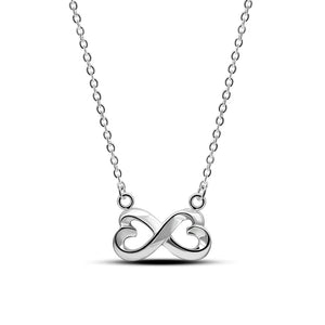 Ziqiudie Sterling Silver Love Necklace for Women
