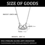 Ziqiudie Sterling Silver Love Necklace for Women