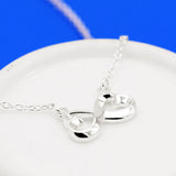 Ziqiudie Sterling Silver Love Necklace for Women