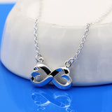 Ziqiudie Sterling Silver Love Necklace for Women