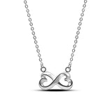 Ziqiudie Sterling Silver Love Necklace for Women