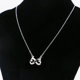 Ziqiudie Sterling Silver Love Necklace for Women