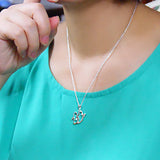 S925 Silver Bird Necklace with Diamond Accent