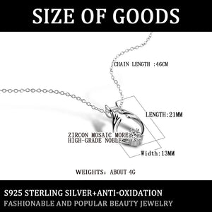 S925 Sterling Silver Flower Necklace with Diamonds for Women