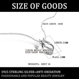 S925 Sterling Silver Flower Necklace with Diamonds for Women
