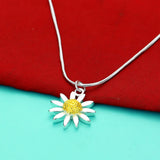 Chrysanthemum Daisy Necklace: Women's 925 Sterling Silver Jewelry