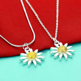Chrysanthemum Daisy Necklace: Women's 925 Sterling Silver Jewelry