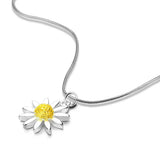 Chrysanthemum Daisy Necklace: Women's 925 Sterling Silver Jewelry