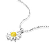 Chrysanthemum Daisy Necklace: Women's 925 Sterling Silver Jewelry