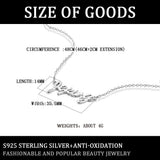 S925 Sterling Silver Alphabet Necklace Short Jewelry for Girlfriend