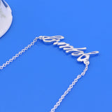 S925 Sterling Silver Alphabet Necklace Short Jewelry for Girlfriend