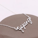 S925 Sterling Silver Alphabet Necklace Short Jewelry for Girlfriend