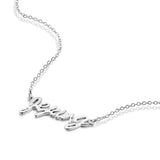 S925 Sterling Silver Alphabet Necklace Short Jewelry for Girlfriend