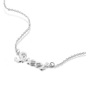 S925 Sterling Silver alphabet sweet necklace ins short necklace