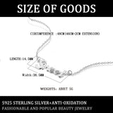 S925 Sterling Silver alphabet sweet necklace ins short necklace