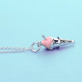 Sweet Girl Silver Bingqilin Necklace Collarbone Chain