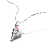 Sweet Girl Silver Bingqilin Necklace Collarbone Chain