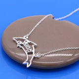 Dolphin Alphabet Necklace in 925 Sterling Silver