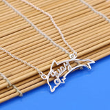 Dolphin Alphabet Necklace in 925 Sterling Silver